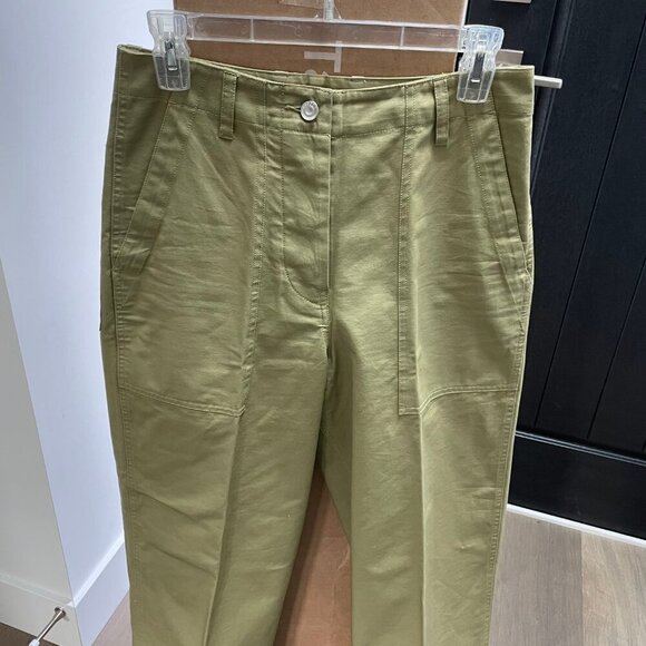 230000 Casual Neutral Hi Rise Wide Leg Cargo Pants Celerac Green Sz S - no tags - Picture 3 of 13